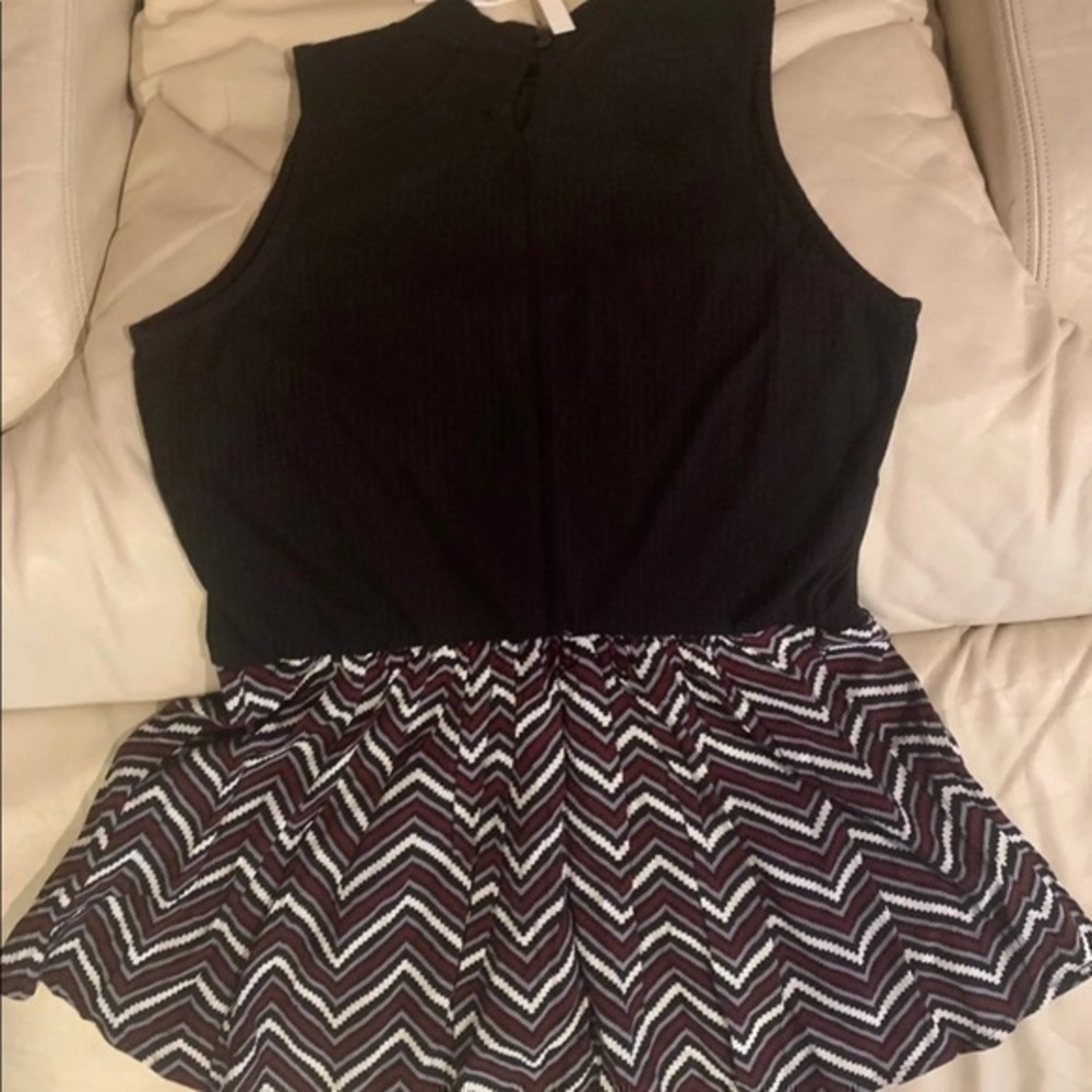 CANDIES CANDIES, Woman’s Black Casual Mix Peplum Tank Top size L, NWT - Picture 5 of 7